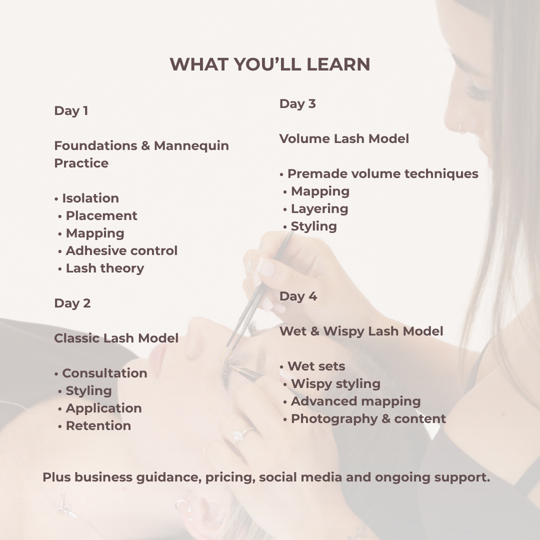 1:1 LASH EXTENSION MASTERY