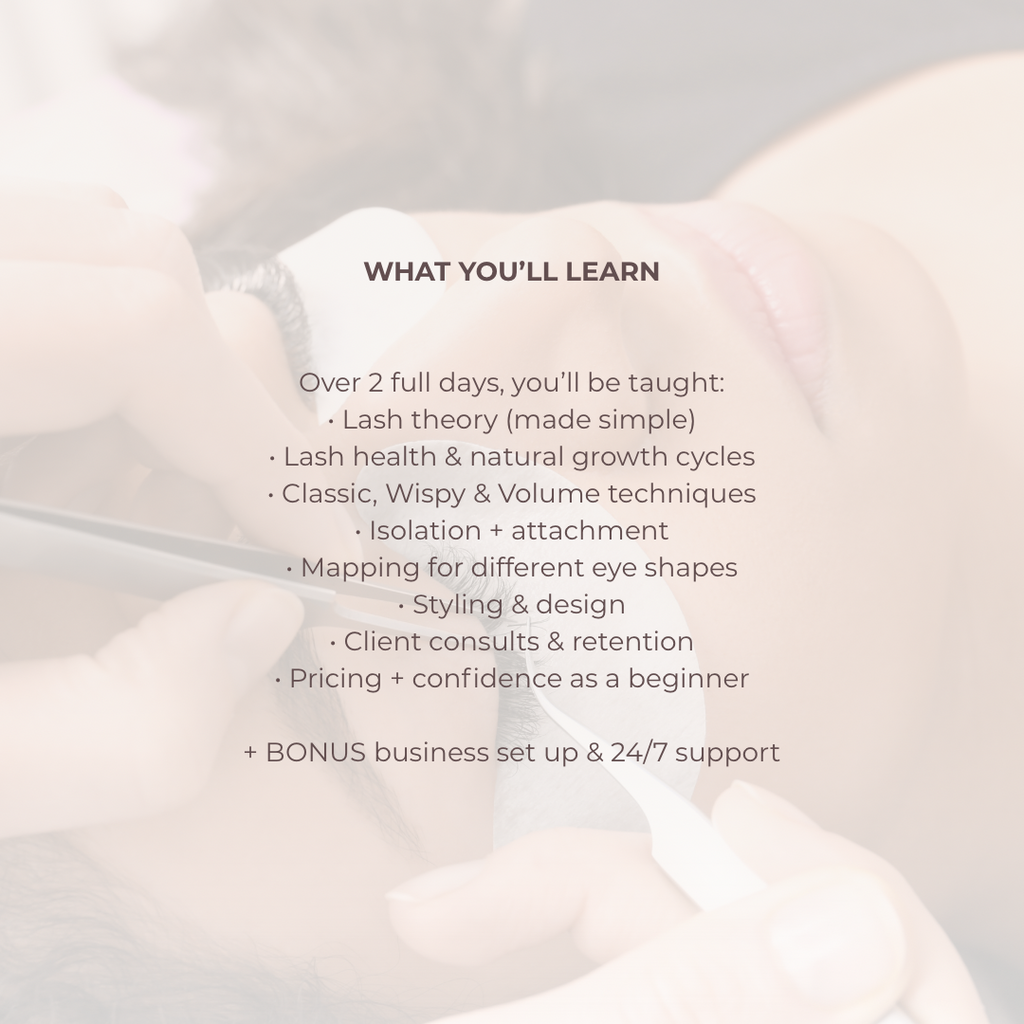 1:1 LASH EXTENSION MASTERY