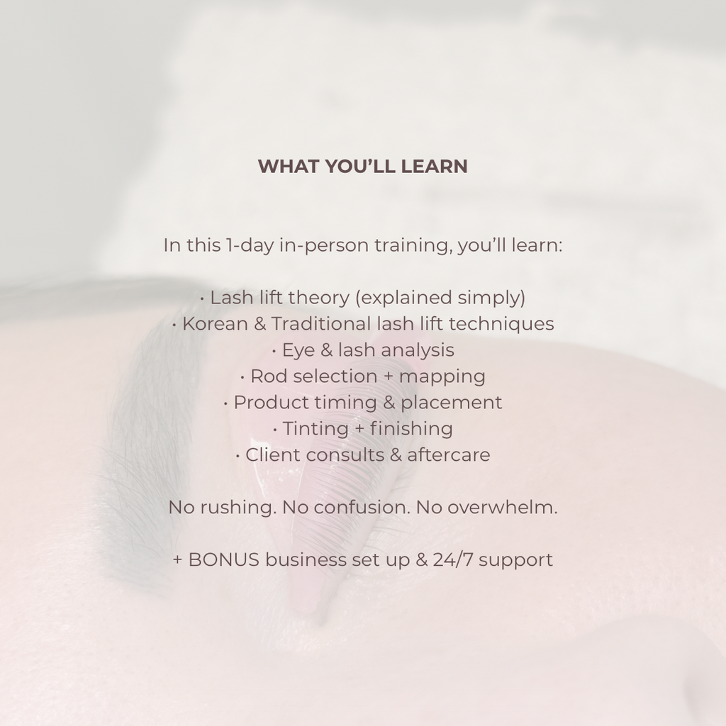 1:1 LASH LIFT MASTERY